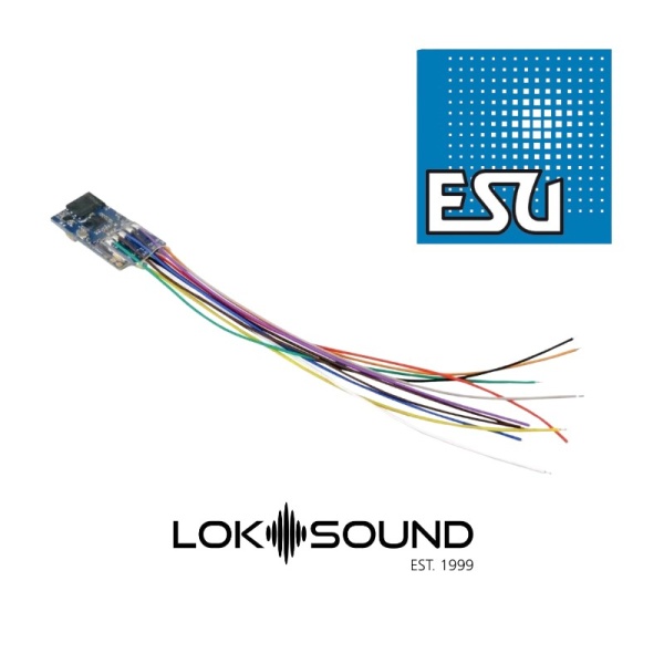 ESU LokSound Micro V5.0 Blank wires only With Sugar Cube Speaker 11mm x 15mm[1]